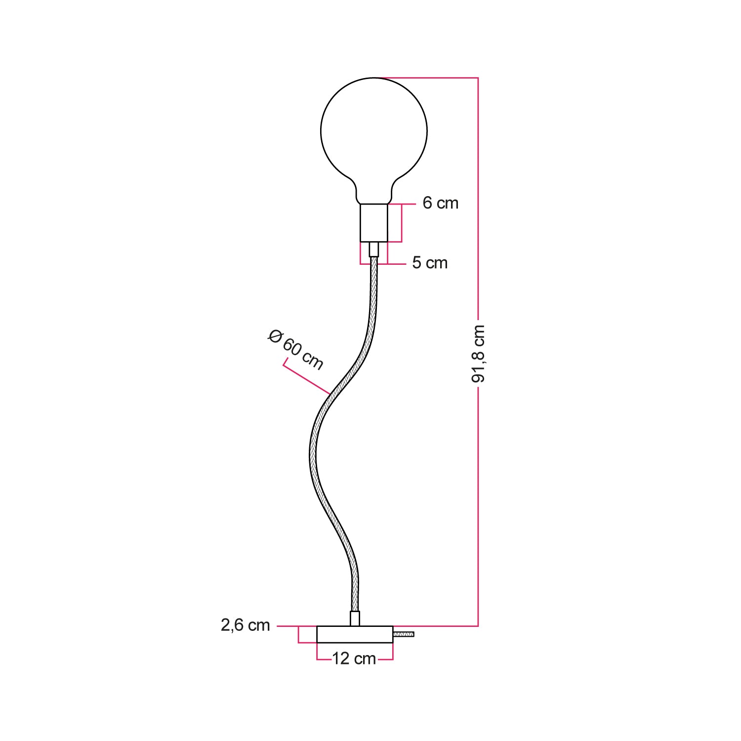 Lampada da tavolo snodabile in legno a luce diffusa - Table Flex Wood e spina UK - Neutro