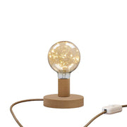 Lampada da tavolo Posaluce Milleluci in legno e spina UK - Neutro Interruttore