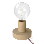 Posaluce - Lampada da tavolo in legno Small e spina UK - Neutro