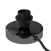 Posaluce per paralume - Lampada da tavolo in metallo e spina UK - Nero perla