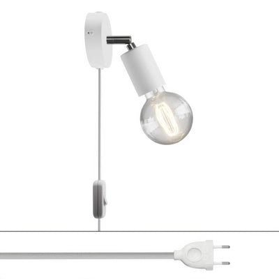 Lâmpada Spostaluce Articulação orientável em metal - Branco