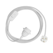 SnakeBis per paralume - Cablaggio con portalampada, cavo in tessuto colorato RC01 e spina UK