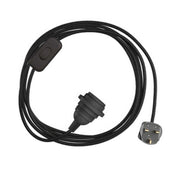 SnakeBis per paralume - Cablaggio con portalampada, cavo in tessuto colorato RC04 e spina UK