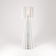 SHHINE lampada da terra in materiale fonoassorbente e spina UK - Bianco melange