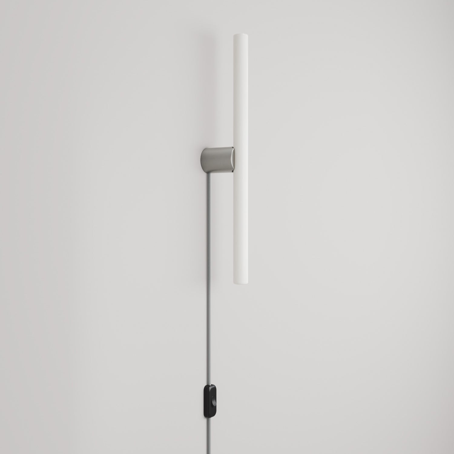 Lampada con spina UK con finitura metallica e lampadina LED lineare S14d - Titanio satinato