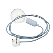 Snake Lampada in silicone con interruttore e spina UK - Blu carta da zucchero