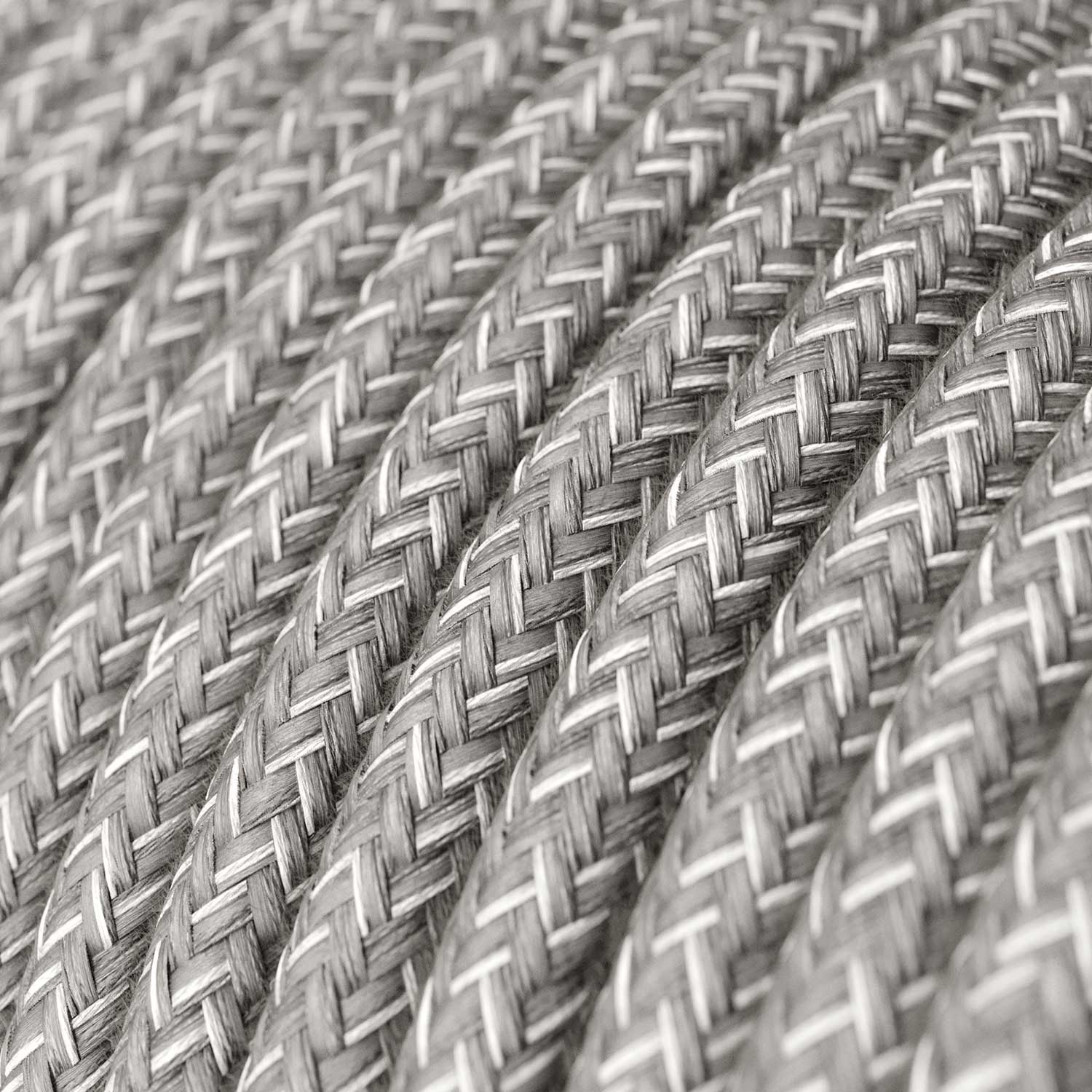 Cablaggio per lampada con cavo grigio in lino 1,80 m e spina UK