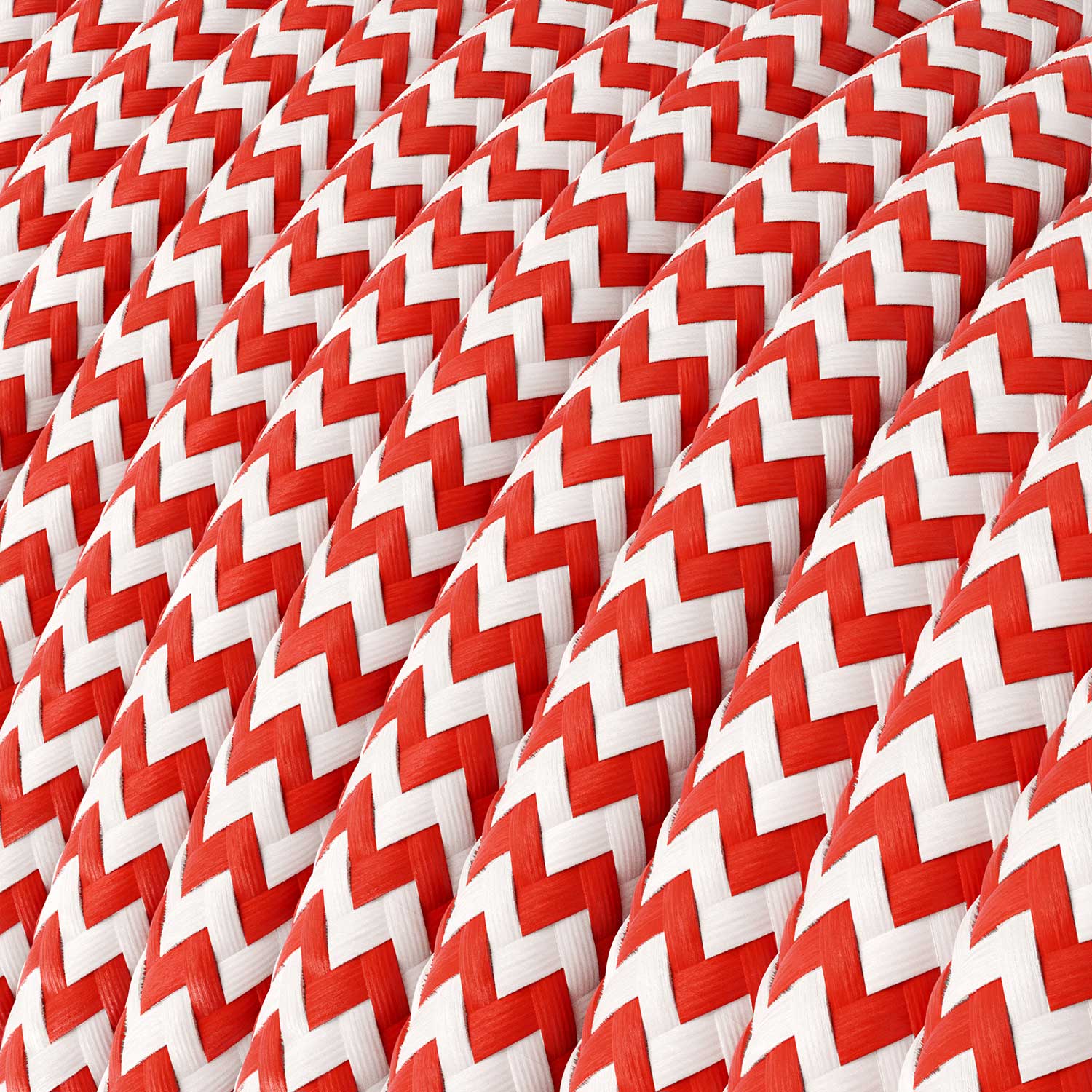 SnakeBis Zig-Zag - Cablaggio con portalampada, cavo in tessuto effetto Zig-Zag RZ09 e spina UK