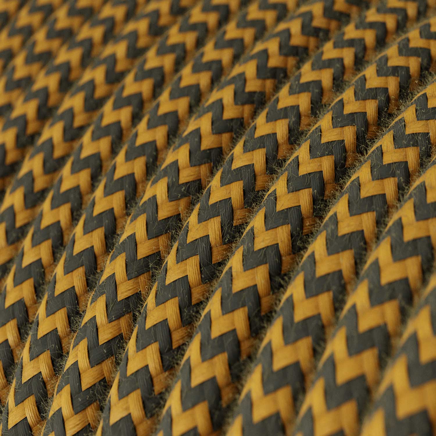 SnakeBis Zig-Zag - Cablaggio con portalampada, cavo in tessuto effetto Zig-Zag RZ27 e spina UK
