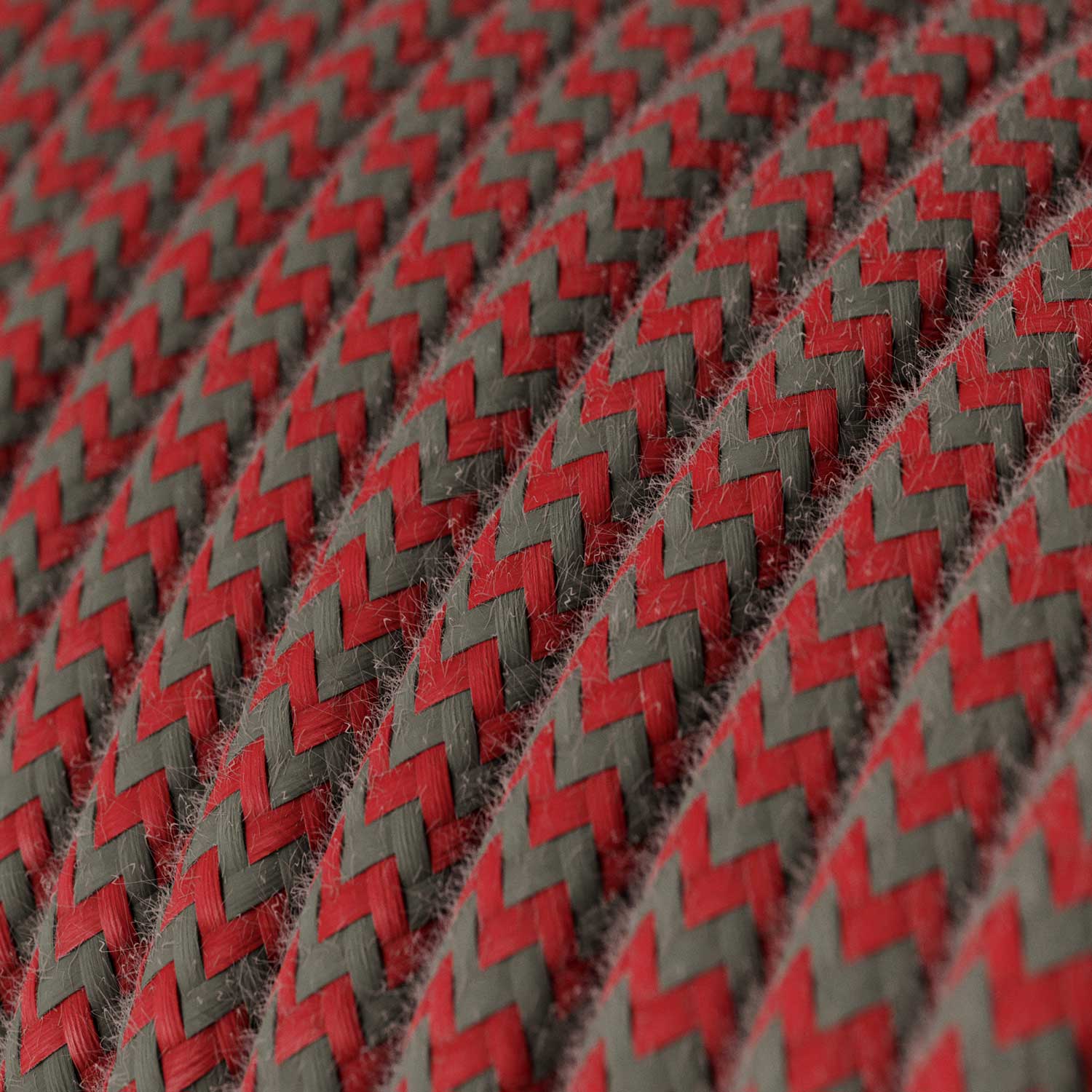 SnakeBis Zig-Zag - Cablaggio con portalampada, cavo in tessuto effetto Zig-Zag RZ28 e spina UK