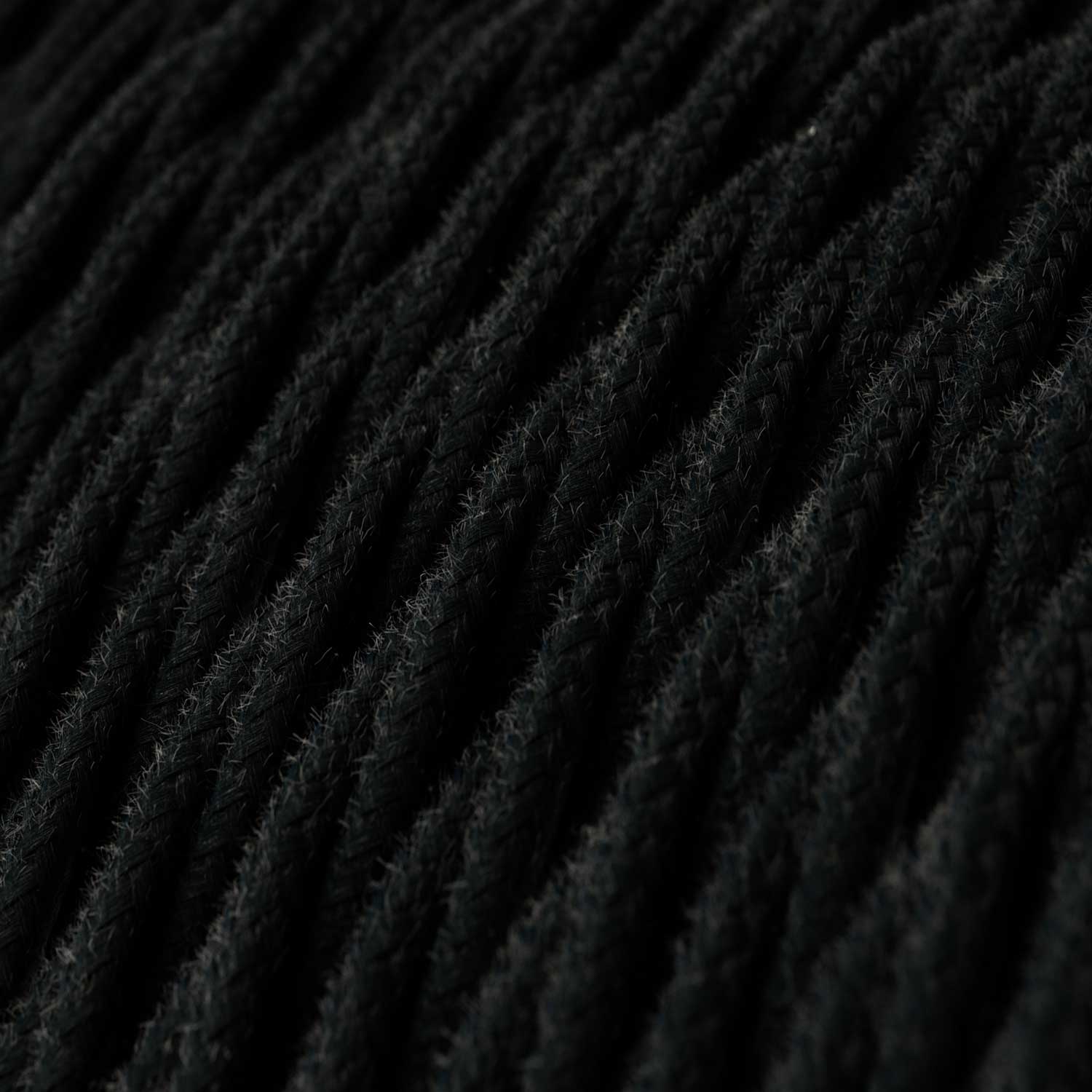 Cablaggio per lampada con cavo nero trecciato 3 m e spina UK